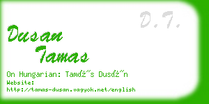 dusan tamas business card